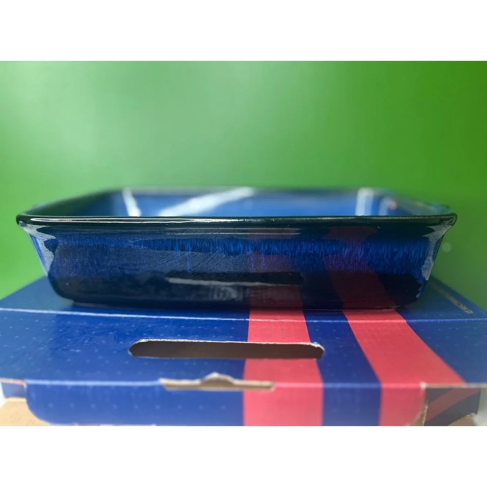 Basque Andalusian Blue Stoneware 13 Inch Rectangular Baker Casserole Dish AB002